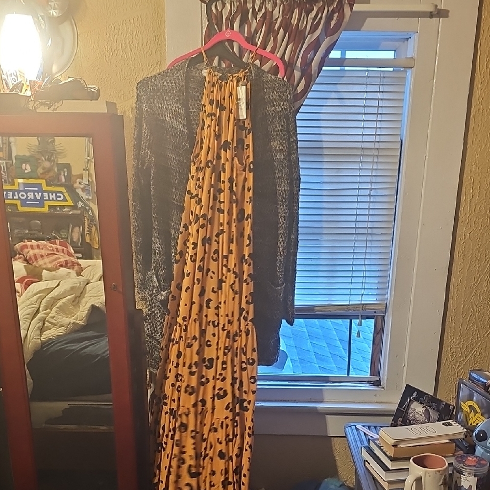 Leopard Print Maxi Dress By Tigerlily NwT
